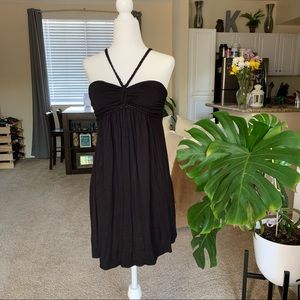 Black Braided Strap Mini Cover-Up